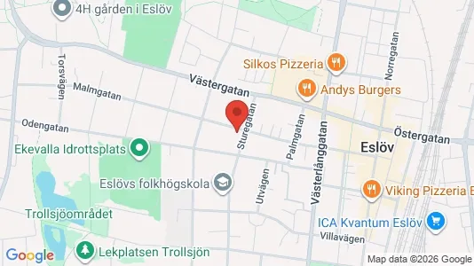 Apartments for rent i Eslöv - kort over placeringen