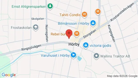 Apartments for rent i Hörby - kort over placeringen