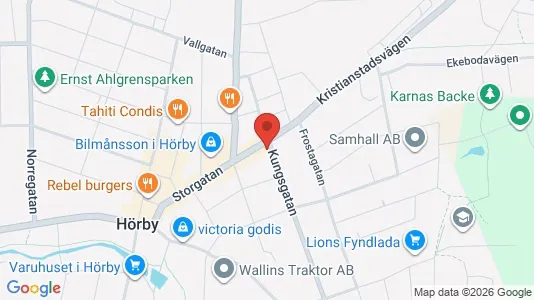 Apartments for rent i Hörby - kort over placeringen
