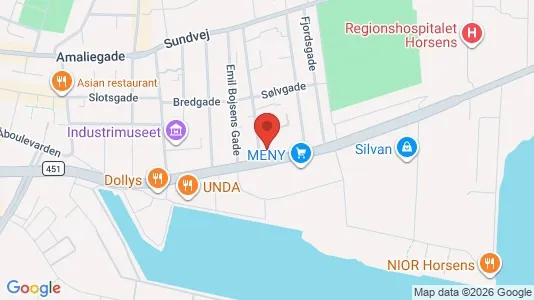 Apartments for rent i Horsens - kort over placeringen
