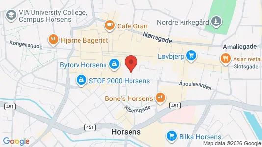 Apartments for rent i Horsens - kort over placeringen