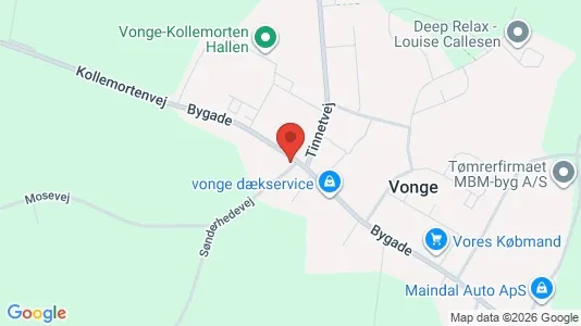 Apartments for rent i Vonge - kort over placeringen