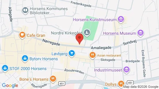 Apartments for rent i Horsens - kort over placeringen