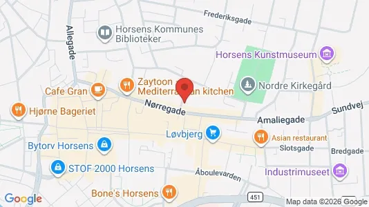 Apartments for rent i Horsens - kort over placeringen