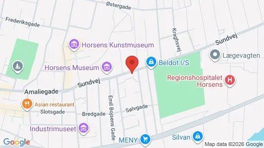 Apartments for rent i Horsens - kort over placeringen