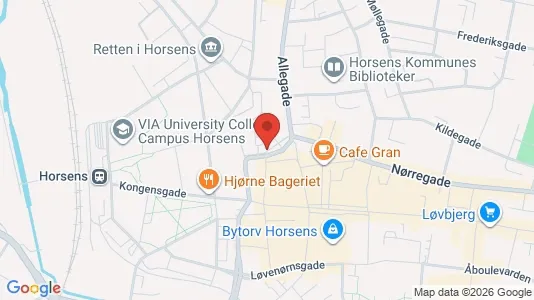 Apartments for rent i Horsens - kort over placeringen