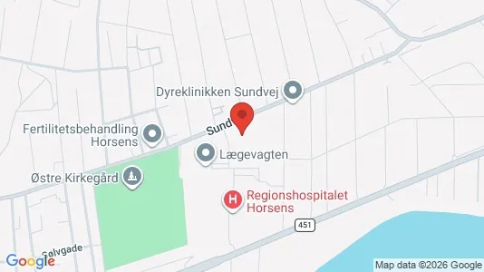 Apartments for rent i Horsens - kort over placeringen
