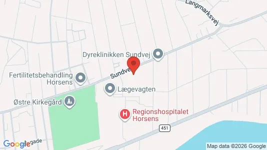 Apartments for rent i Horsens - kort over placeringen