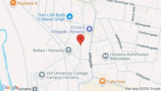 Apartments for rent i Horsens - kort over placeringen