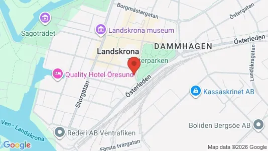Apartments for rent i Landskrona - kort over placeringen