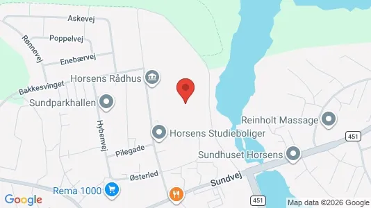 Apartments for rent i Horsens - kort over placeringen