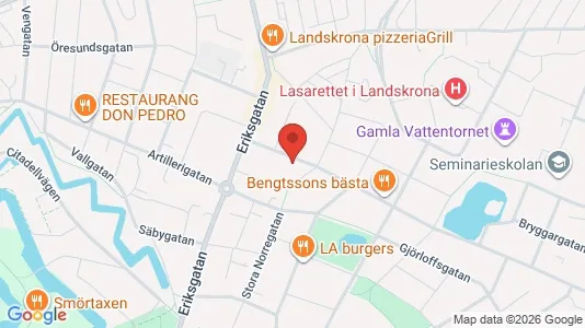Apartments for rent i Landskrona - kort over placeringen