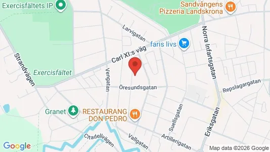 Apartments for rent i Landskrona - kort over placeringen