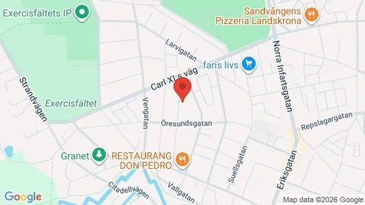 Apartments for rent i Landskrona - kort over placeringen
