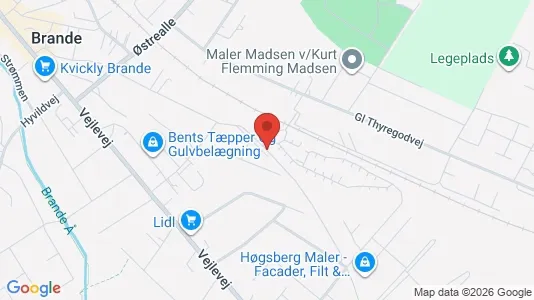 Apartments for rent i Brande - kort over placeringen