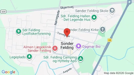 Apartments for rent i Sønder Felding - kort over placeringen