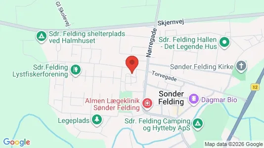 Apartments for rent i Sønder Felding - kort over placeringen