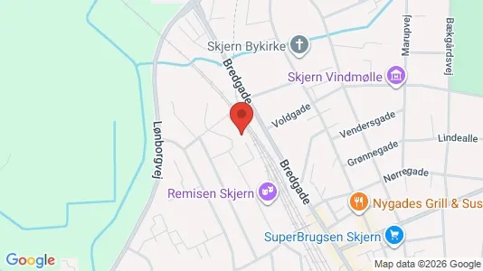 Apartments for rent i Skjern - kort over placeringen