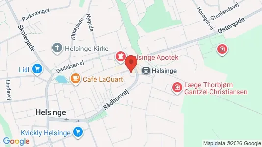 Apartments for rent i Helsinge - kort over placeringen