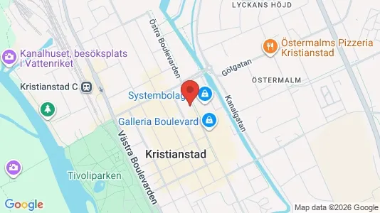 Rooms for rent i Kristianstad - kort over placeringen