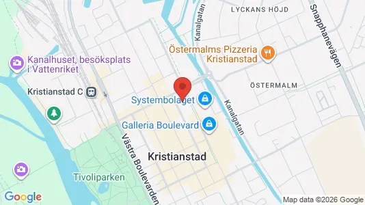 Apartments for rent i Kristianstad - kort over placeringen