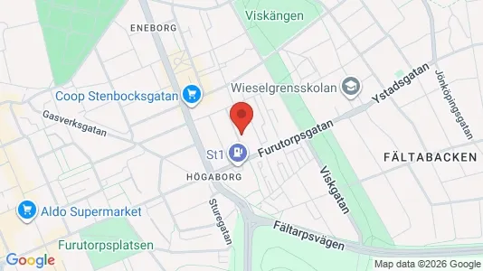 Apartments for rent i Helsingborg - kort over placeringen