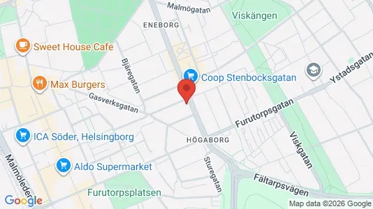 Apartments for rent i Helsingborg - kort over placeringen