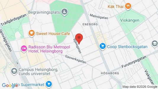 Apartments for rent i Helsingborg - kort over placeringen