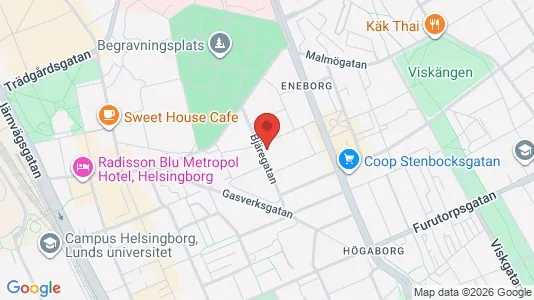 Apartments for rent i Helsingborg - kort over placeringen