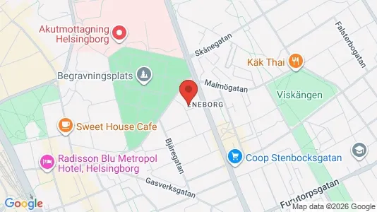 Apartments for rent i Helsingborg - kort over placeringen