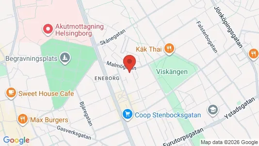 Apartments for rent i Helsingborg - kort over placeringen