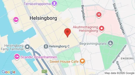 Apartments for rent i Helsingborg - kort over placeringen