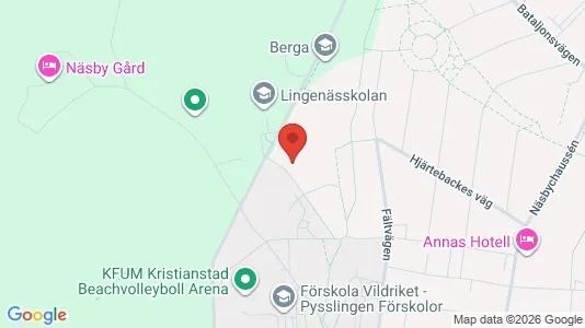 Rooms for rent i Kristianstad - kort over placeringen