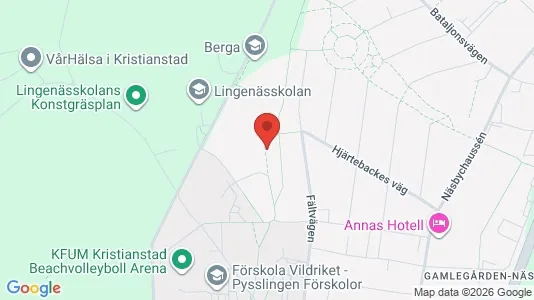 Rooms for rent i Kristianstad - kort over placeringen