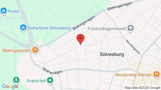 Apartments for rent i Sölvesborg - kort over placeringen