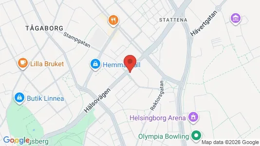 Apartments for rent i Helsingborg - kort over placeringen