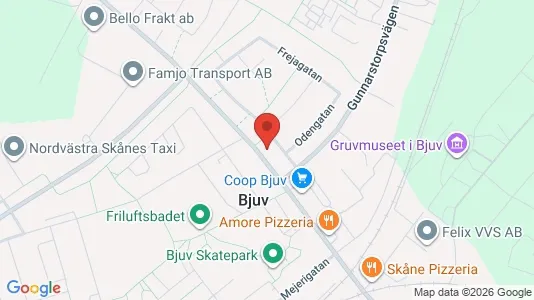 Apartments for rent i Bjuv - kort over placeringen