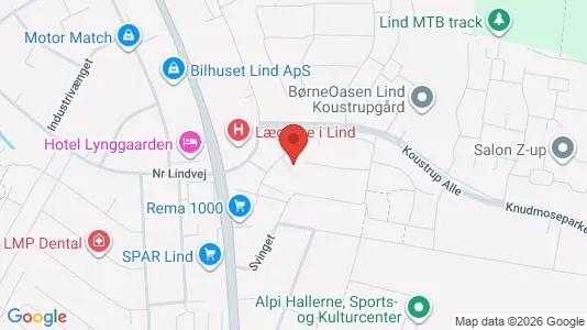 Apartments for rent i Herning - kort over placeringen