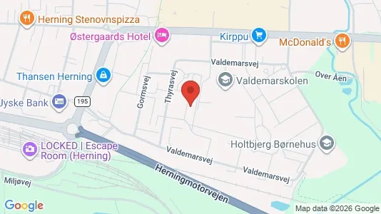 Apartments for rent i Herning - kort over placeringen