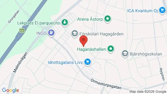 Apartments for rent i Åstorp - kort over placeringen