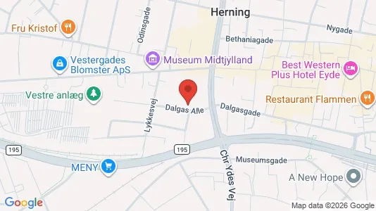 Apartments for rent i Herning - kort over placeringen