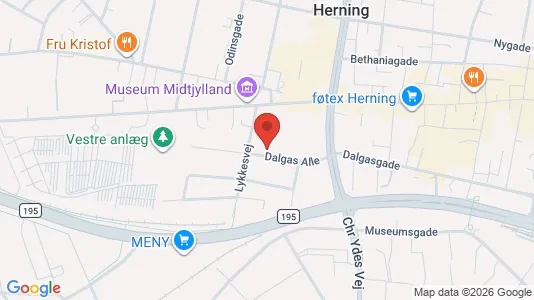 Apartments for rent i Herning - kort over placeringen