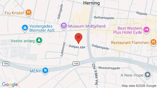 Apartments for rent i Herning - kort over placeringen