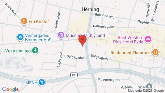 Apartments for rent i Herning - kort over placeringen
