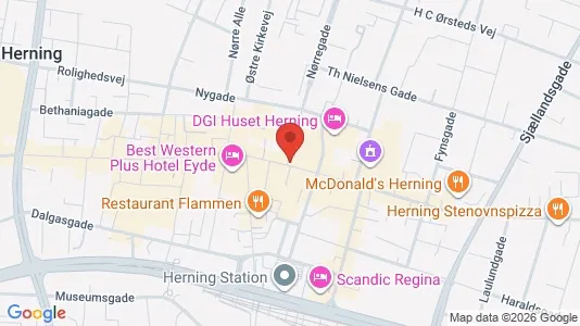Apartments for rent i Herning - kort over placeringen
