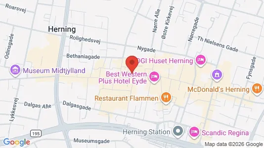 Apartments for rent i Herning - kort over placeringen