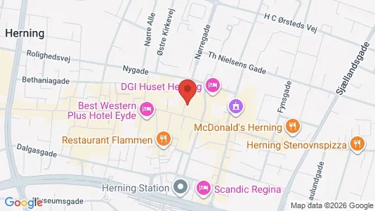 Apartments for rent i Herning - kort over placeringen