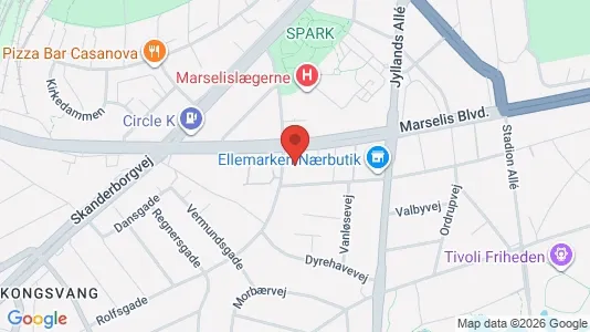 Apartments for rent i Aarhus C - kort over placeringen