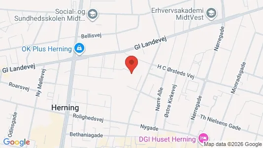 Apartments for rent i Herning - kort over placeringen
