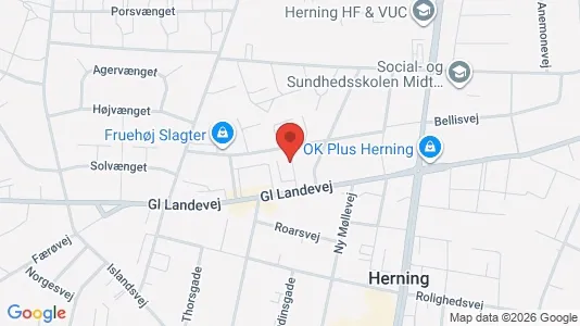 Apartments for rent i Herning - kort over placeringen